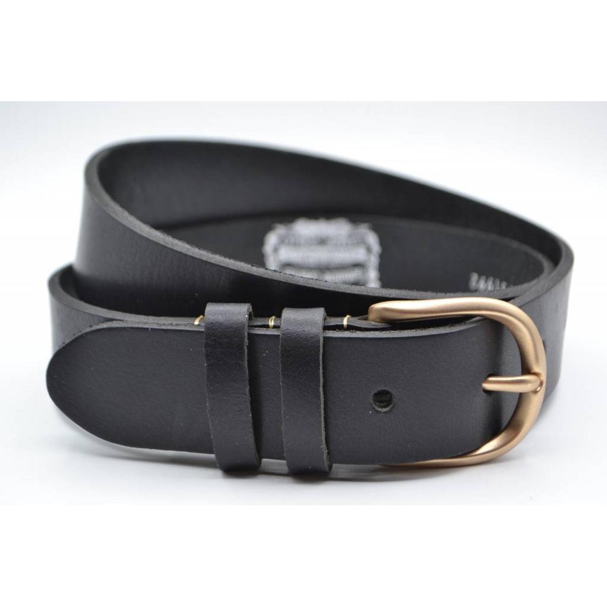 Nette zwarte riem met gouden gesp 