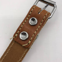 Hondenhalsband 45cm cognac echt Italiaans leer 