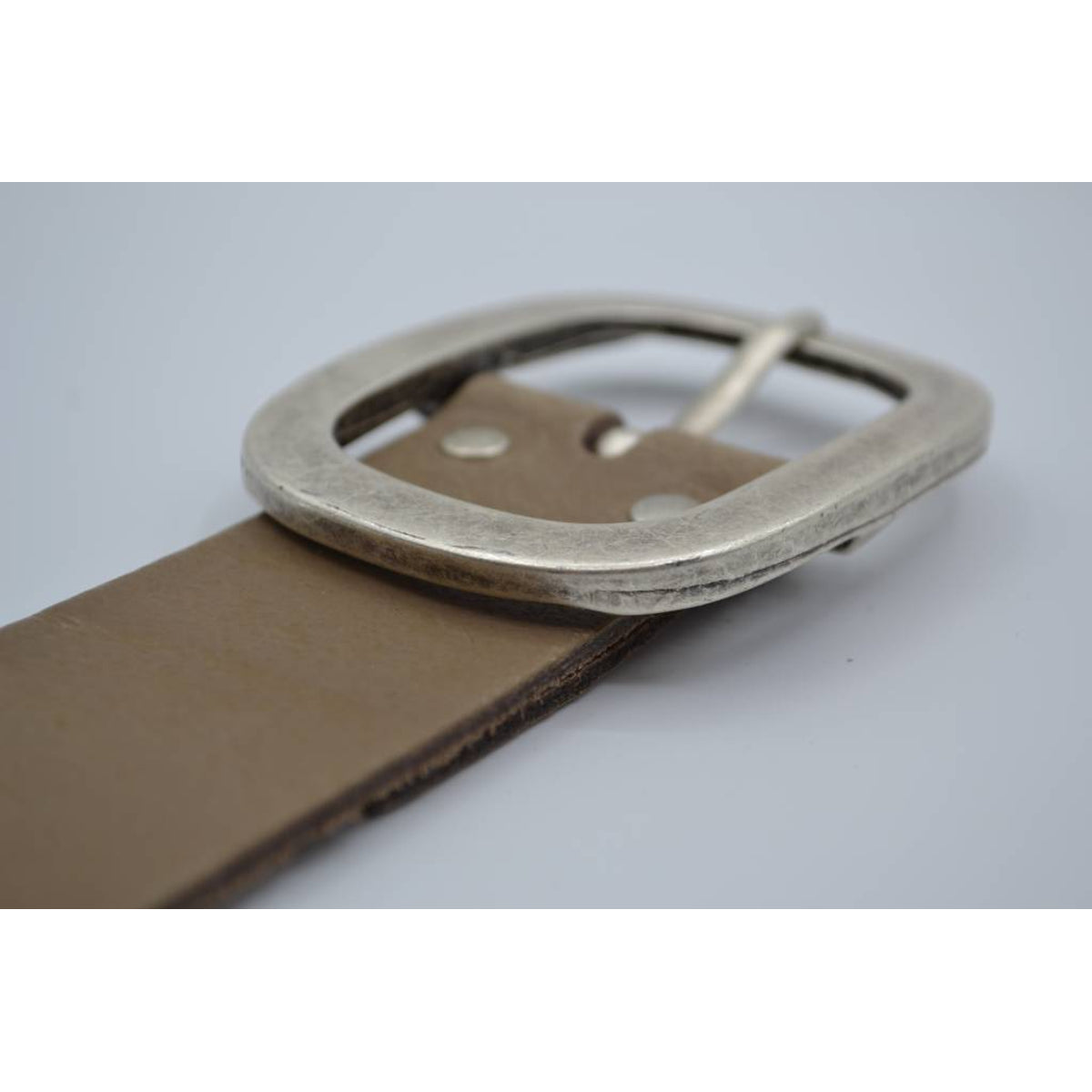 4cm taupe split lederen riem.