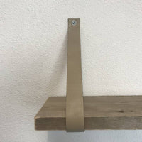 Leren Plankdragers ecru inclusief plank