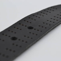 4cm triple dot gelaserde zwarte volnerf lederen riem