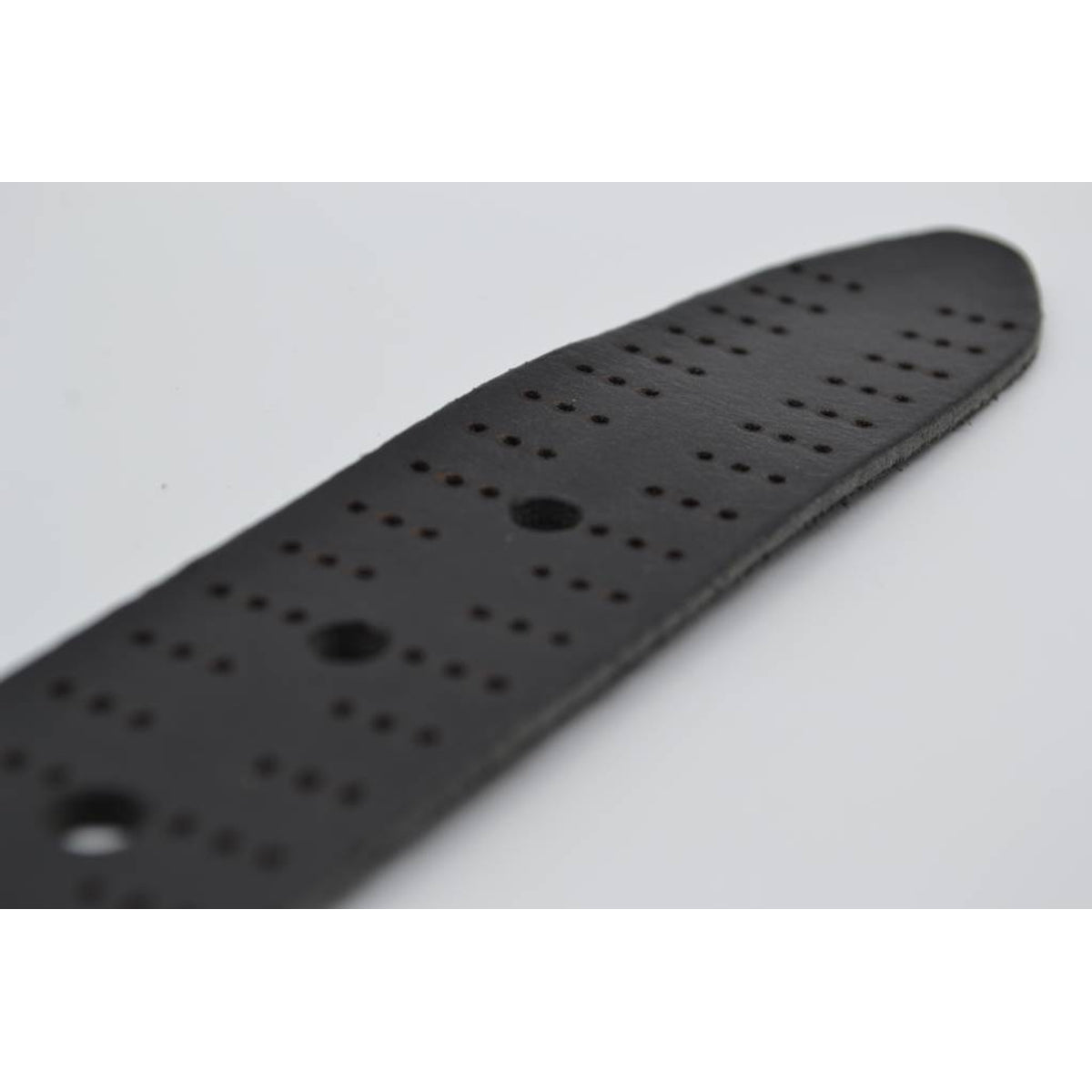 4cm triple dot gelaserde zwarte volnerf lederen riem