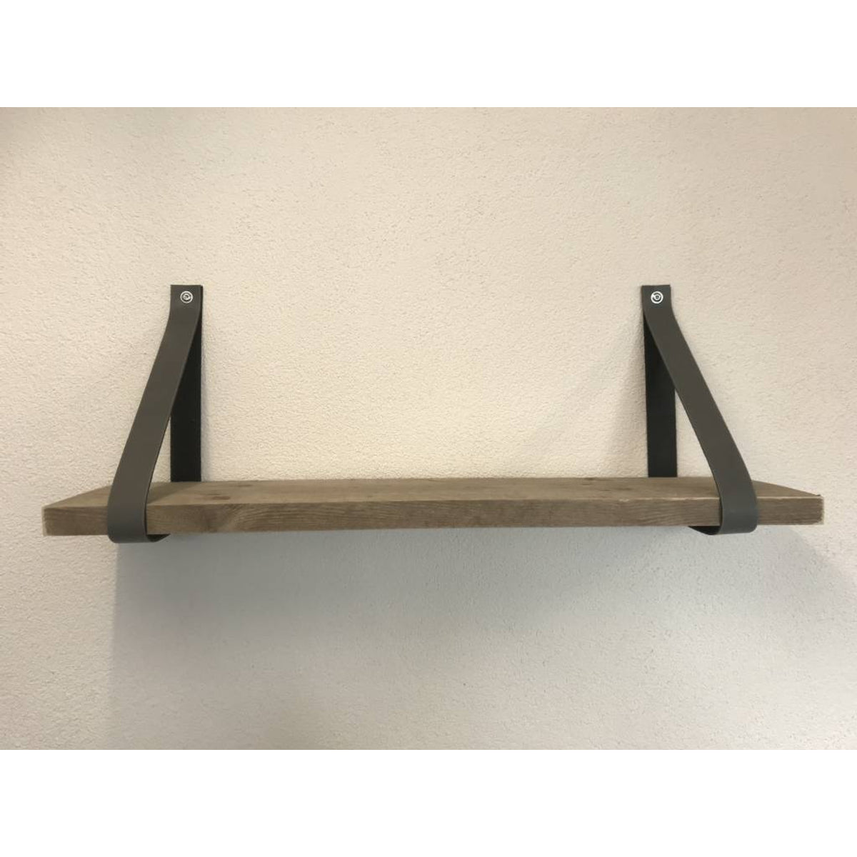 Leren Plankdragers licht grijs inclusief plank