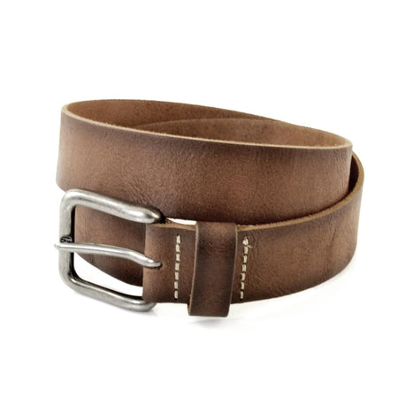 Cognac kinderriem met kreukprint
