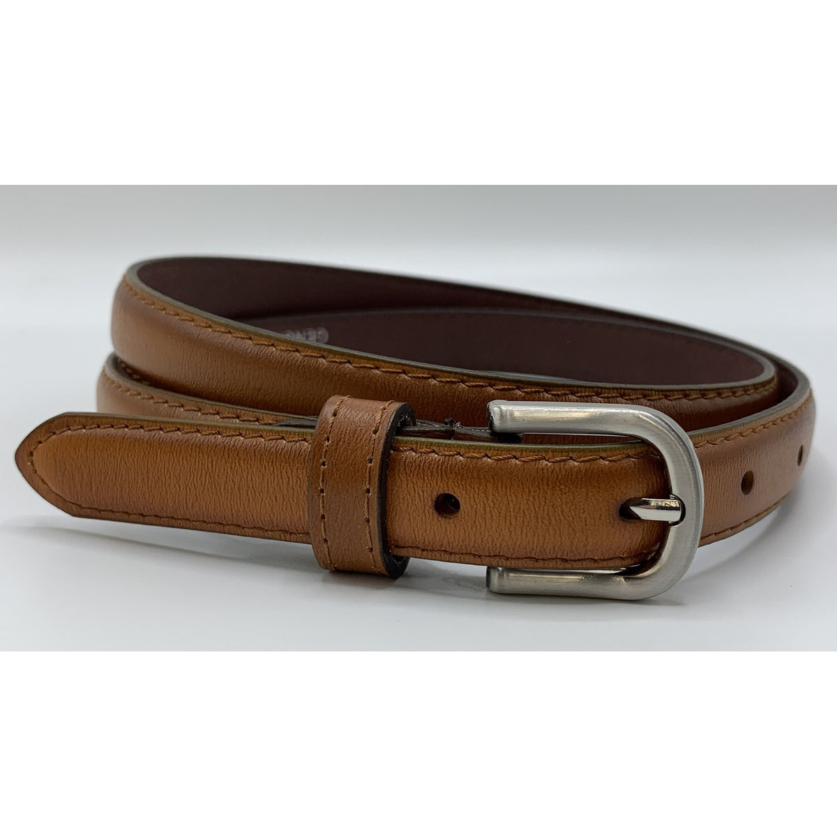 Nette cognac 2cm brede damesriem