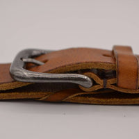 Cognac 3cm brede unieke riem