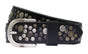Zwarte S Oliver riem vol met verschillende studs.