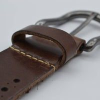 4cm bruine diep gelaserde volnerf riem 