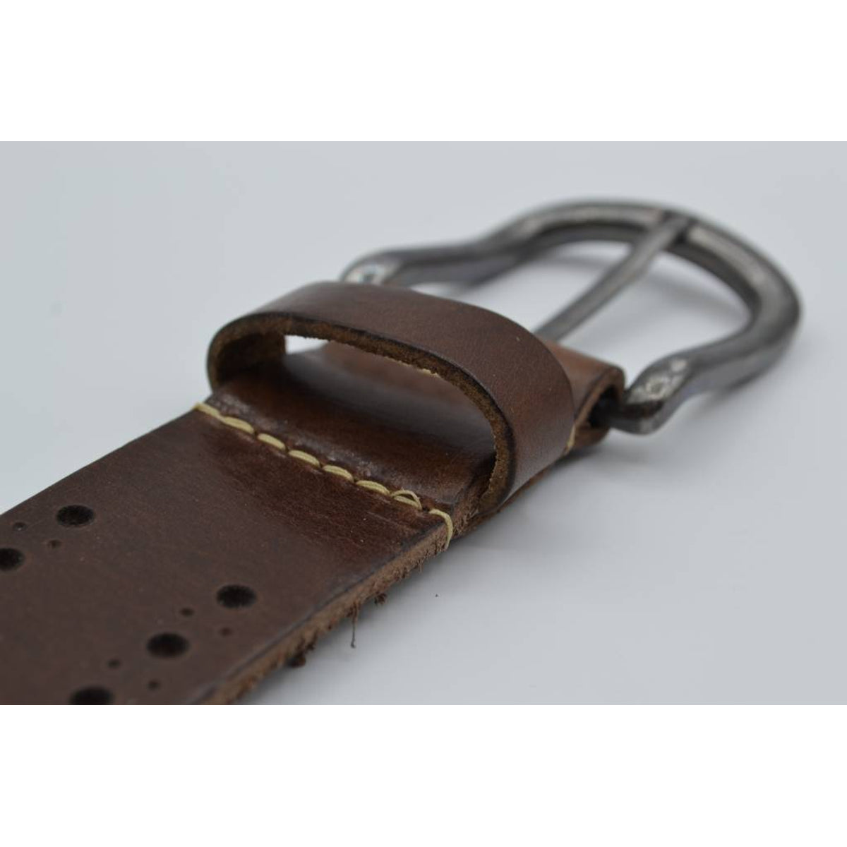 4cm bruine diep gelaserde volnerf riem 