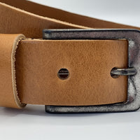 Cognac italiaans volnerf lederen casual heren riem 
