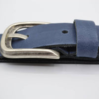 split lederen blauwe kinder riem 