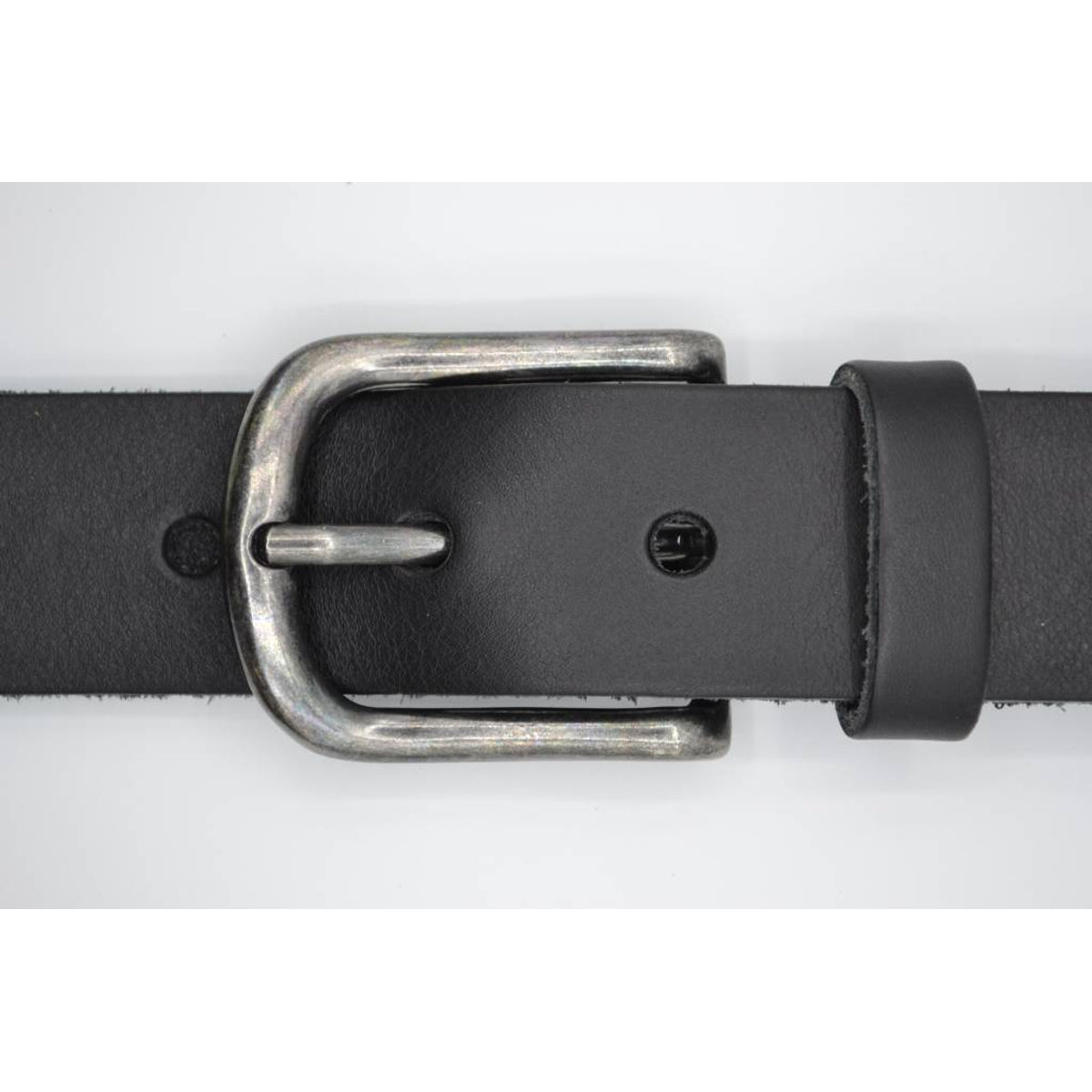 zwarte italiaans volnerf lederen casual riem