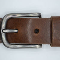 Bruine italiaans volnerf lederen casual riem   