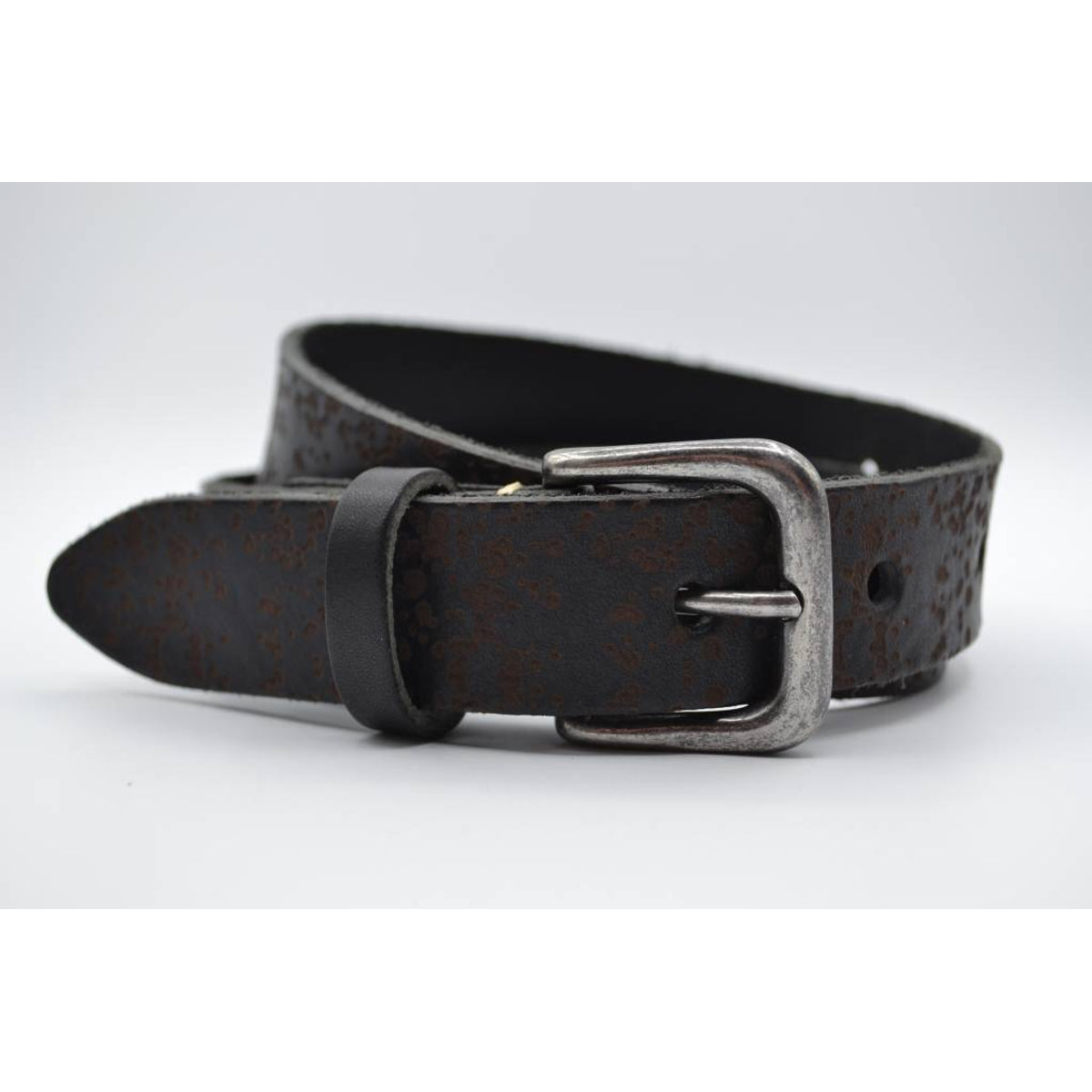 3cm zwarte kinder riem met vlekprint 