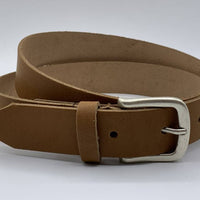 Cognac kinderriem 3cm breed.