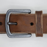 bruine italiaans lederen casual riem