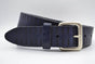 4cm triple dot gelaserde blauwe volnerf lederen riem