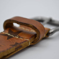 3cm cognac kinder riem met sterprint