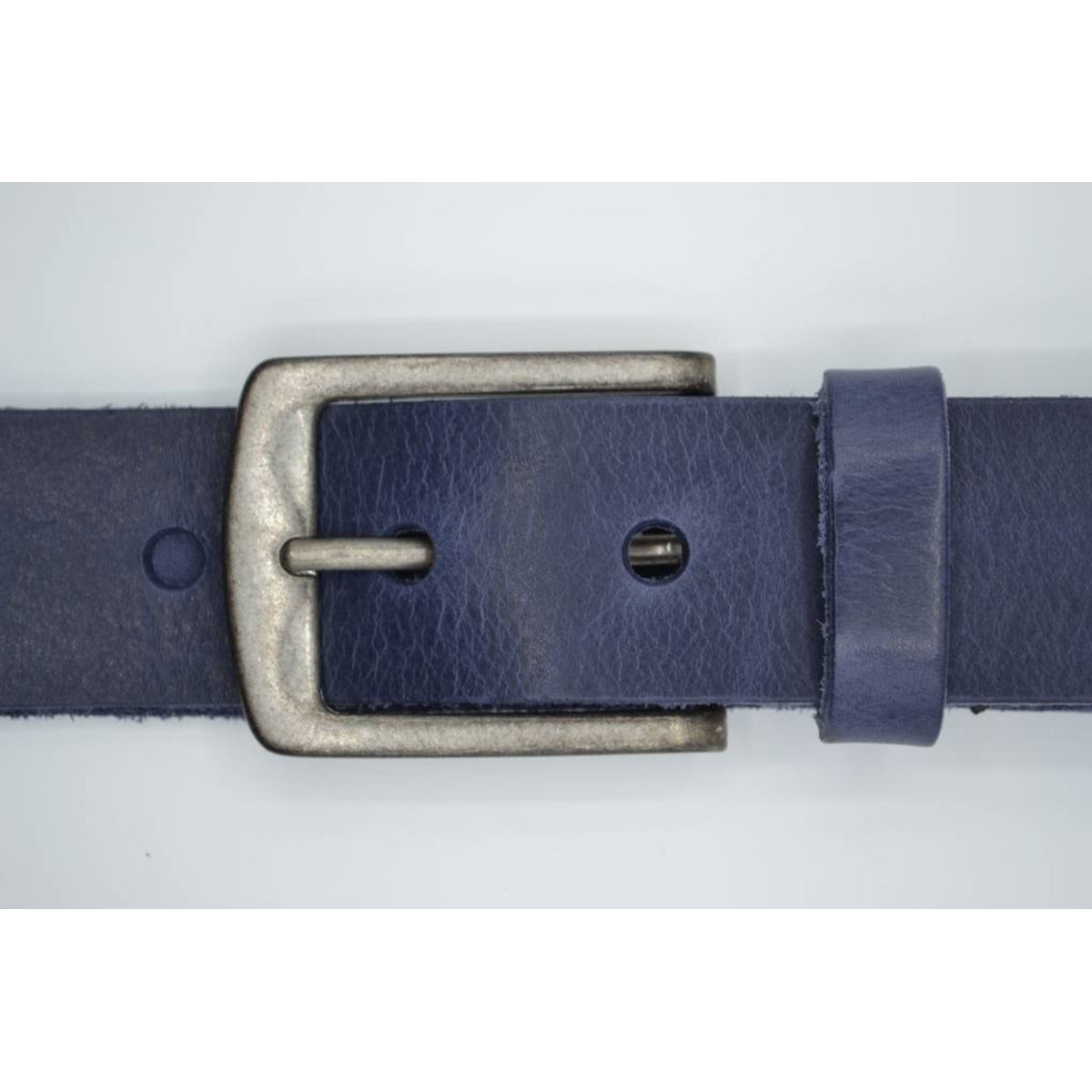 blauwe italiaans volnerf lederen casual riem