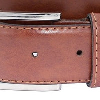 Hazelnoot cognac nette pantalon riem