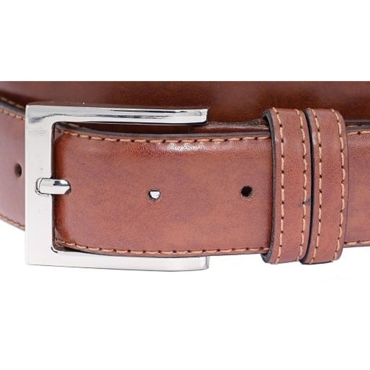 Hazelnoot cognac nette pantalon riem