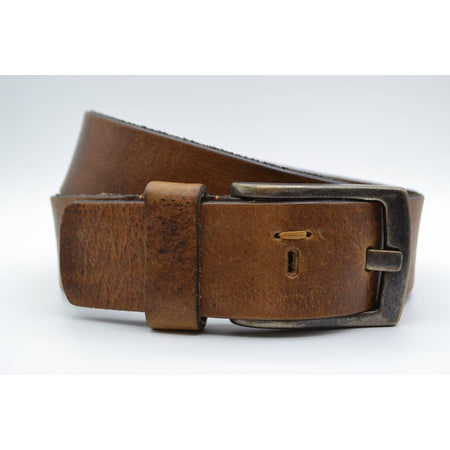 Stoere zandkleurige riem met gave details