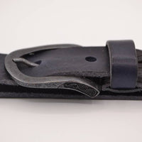 Blauwe Jeans riem met slingerpunt
