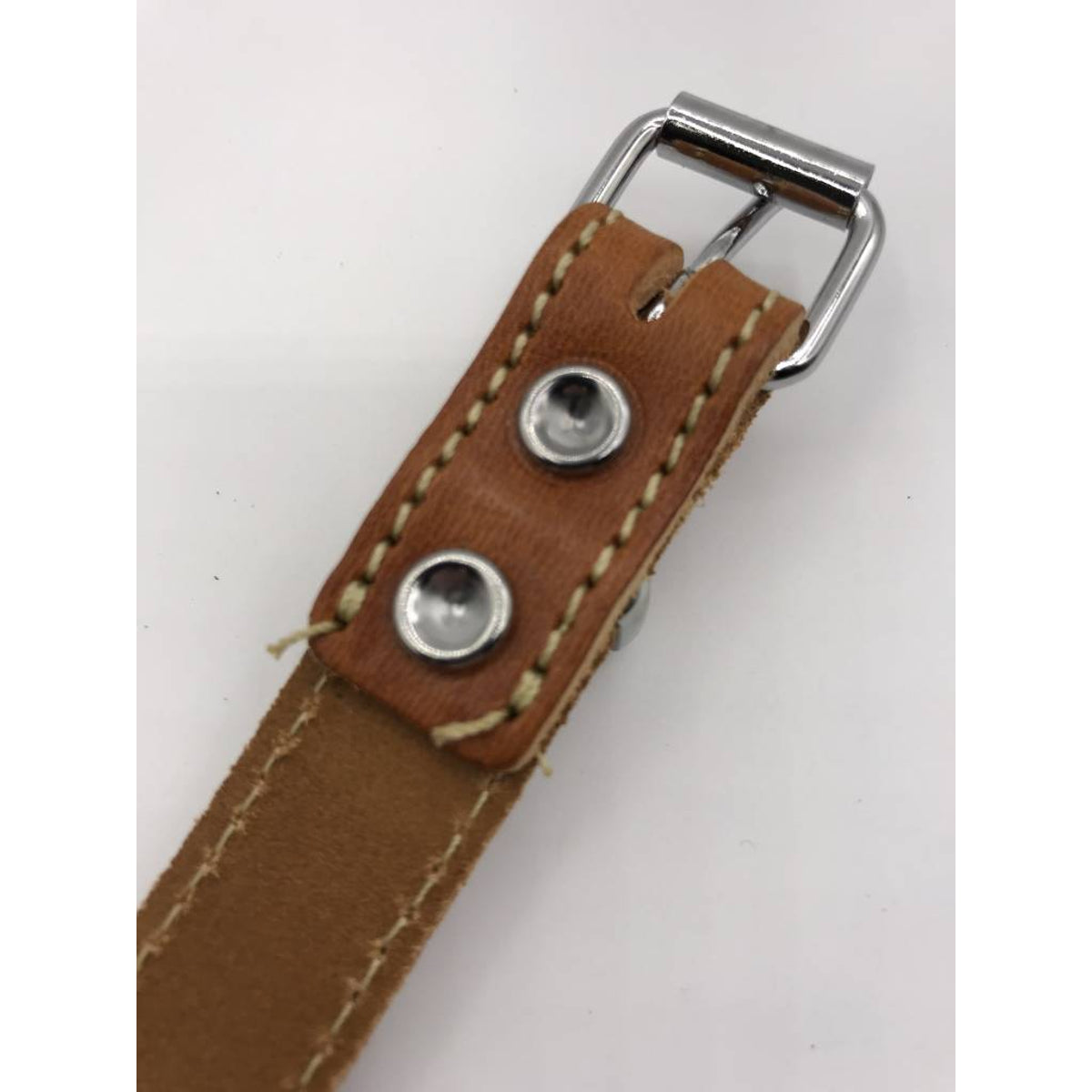 Hondenhalsband 40cm cognac echt Italiaans leer 