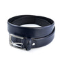 Blauwe nette herenriem met hagedis print