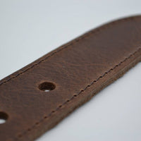 4cm bruine gestikt italiaans volnerf lederen riem