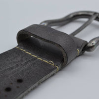 4cm grijze diep gelaserde volnerf riem 