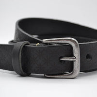 3cm zwarte kinder riem met sneeuvlok print