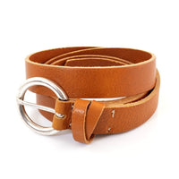 Cognac 25mm brede vintage Cowboysbelt riem. 