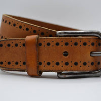 4cm cognac diep gelaserde volnerf riem 