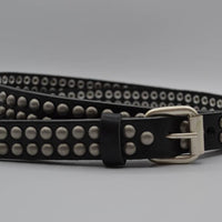 zwarte 20mm brede riem met bolstuds