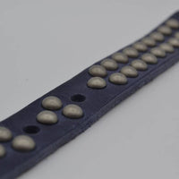 Blauwe 20mm brede riem met bolstuds