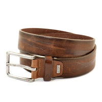 Cognac 35mm brede nette Alberto riem. 
