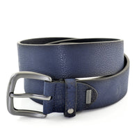 Blauwe 4cm brede Alberto riem