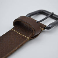 golf gelaserde bruine echt lederen riem