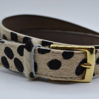 3cm brede panterprintriem met gouden gesp