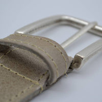 4cm taupe gestikt italiaans volnerf lederen riem