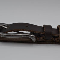 bruine 20mm brede riem met dubbele lus 