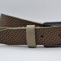 golf gelaserde taupe echt lederen riem 
