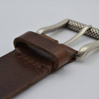 bruine italiaans volnerf lederen casual riem