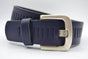 split lederen 40mm donker blauwe casual perforatie riem