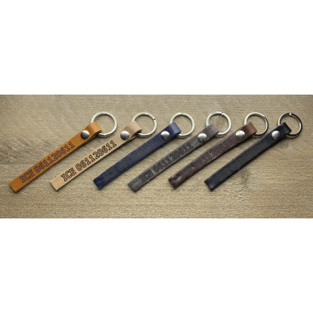 Sleutelhanger met nummer verkrijgbaar in 6 kleuren