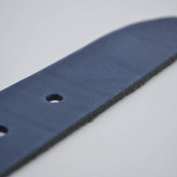 4cm blauwe split lederen riem. 