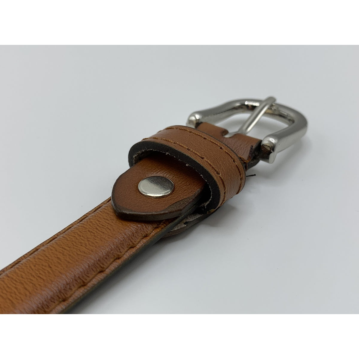 Nette cognac 2cm brede damesriem