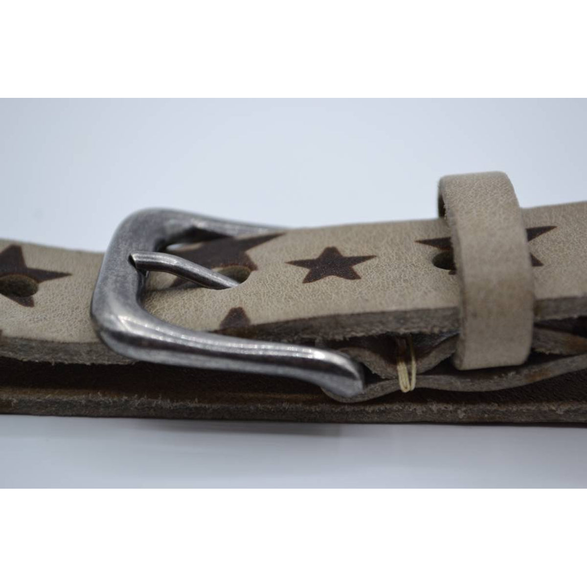 3cm taupe kinder riem met sterprint