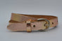 Used look rose echt lederen kinder riem